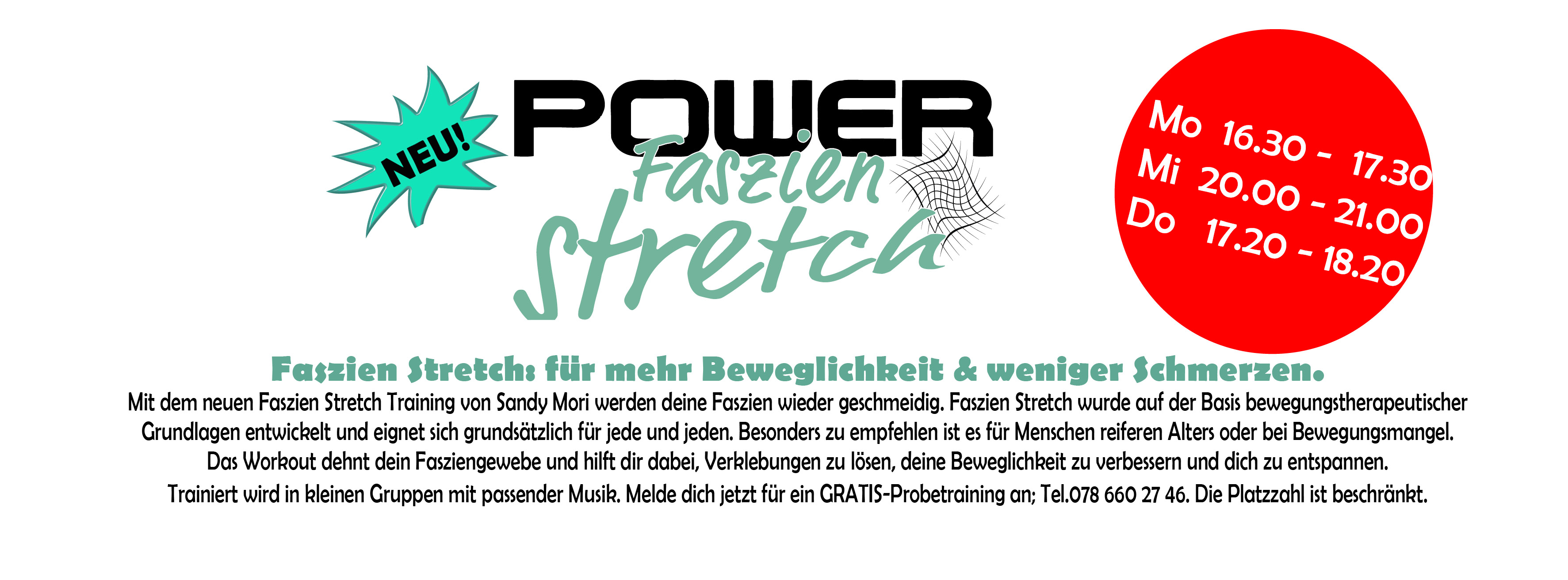 Power-Stretch Faszientraining ab Oktober 2021 im Pump-Studio Steinen